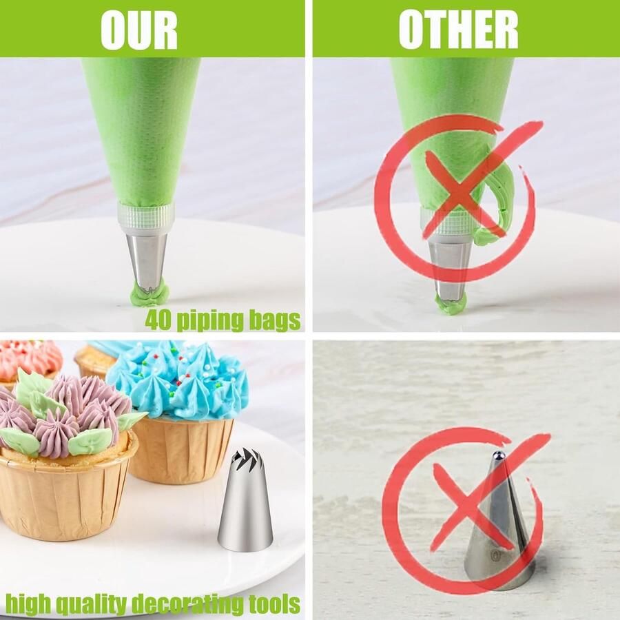 Spuitmonden voor gebak 54 stuks Russisch gebak accessoires gebak bakgerei voor cupcake cakes