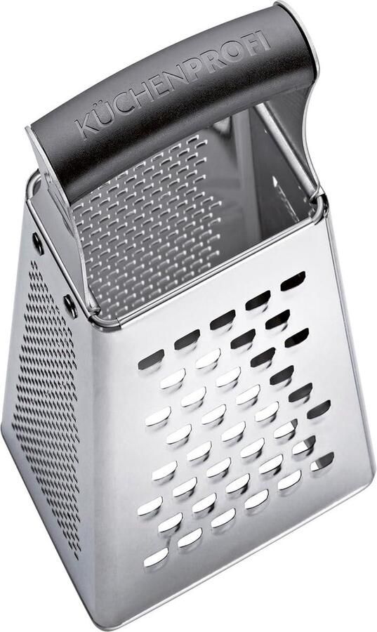 Square Grater Stainless Steel Razor Sharp Blades Vegetable Slicer Cheese Grater Herb Slicer Apple Grater Fine Tester Dishwasher Safe 23.5 cm High