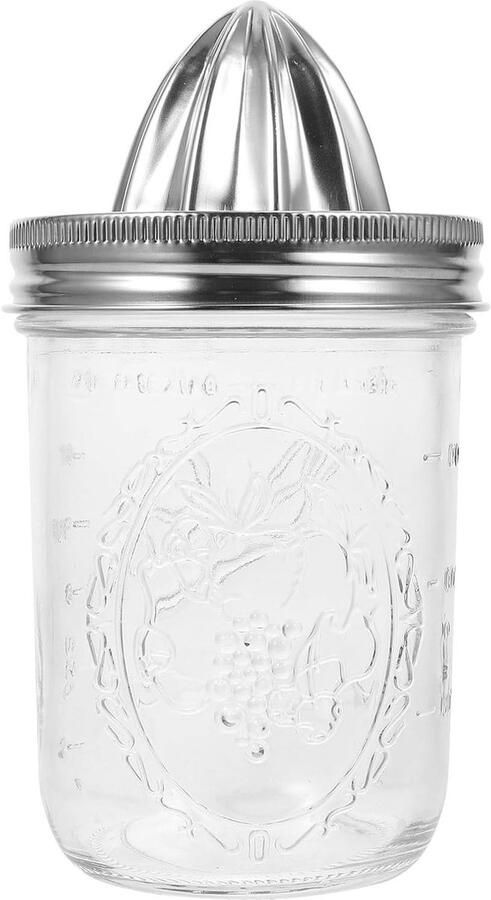 Squeeze Citrus Fruit Lemon Press Portable Juicer Preserving Jar Vegetable Juicer Wide Mouth Juicer Hand Pressure Tool Glass Jar