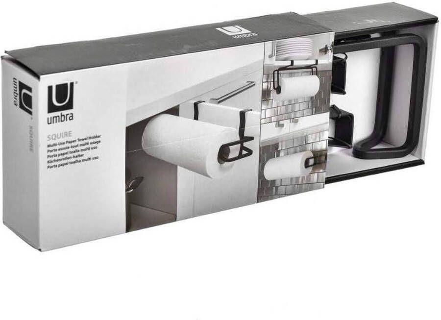 Squire keukenrolhouder zwart trendy design keukenaccessoire