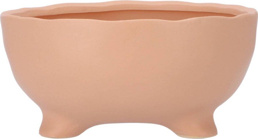 St Tropez Bloempot Beige 21 cm Elegante Decoratieve Schaal Decoratieve Plantenpot