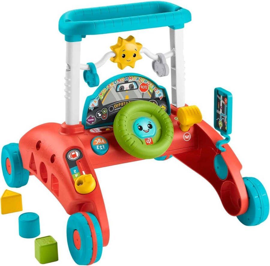 Stabiele Tempo Loopwagen 2-zijdig Loopautothema Voor baby's en kinderen van 6 maanden tot 3 jaar HJP47
