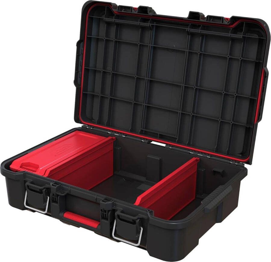 Stack & Roll Heavy Duty doe-het-zelf opbergkoffer voor elektrisch gereedschap (253382) met wieltjes