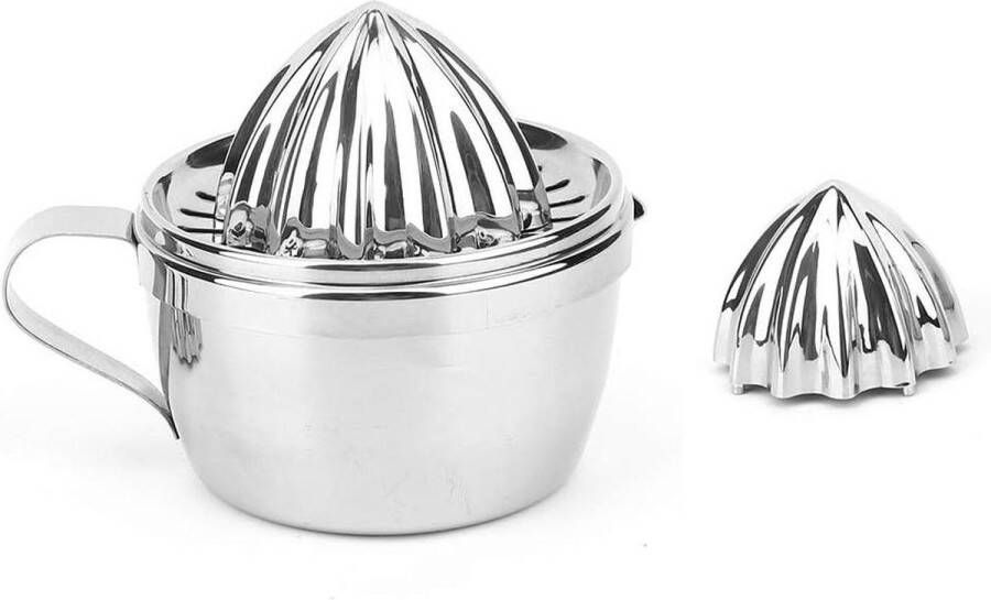 Stainless Steel Manual Juicer Orange Lime Lemon Juicer with Bowl Container Fruit Juicer for Home Kitchen