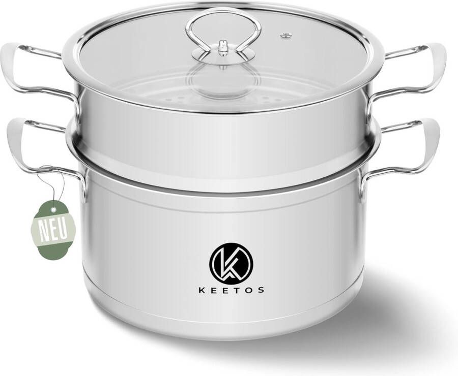 Stainless steel steam pan suitable for all heat sources capacity 9 liters steam pan steam pan steam pan potato steamer steam pan