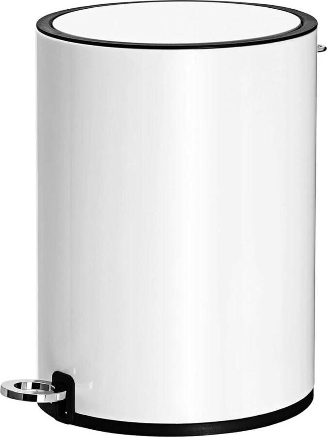 Stalen Cosmetica Emmer Badkamer Softclose ABS-deksel 3L Wit LTB11WT