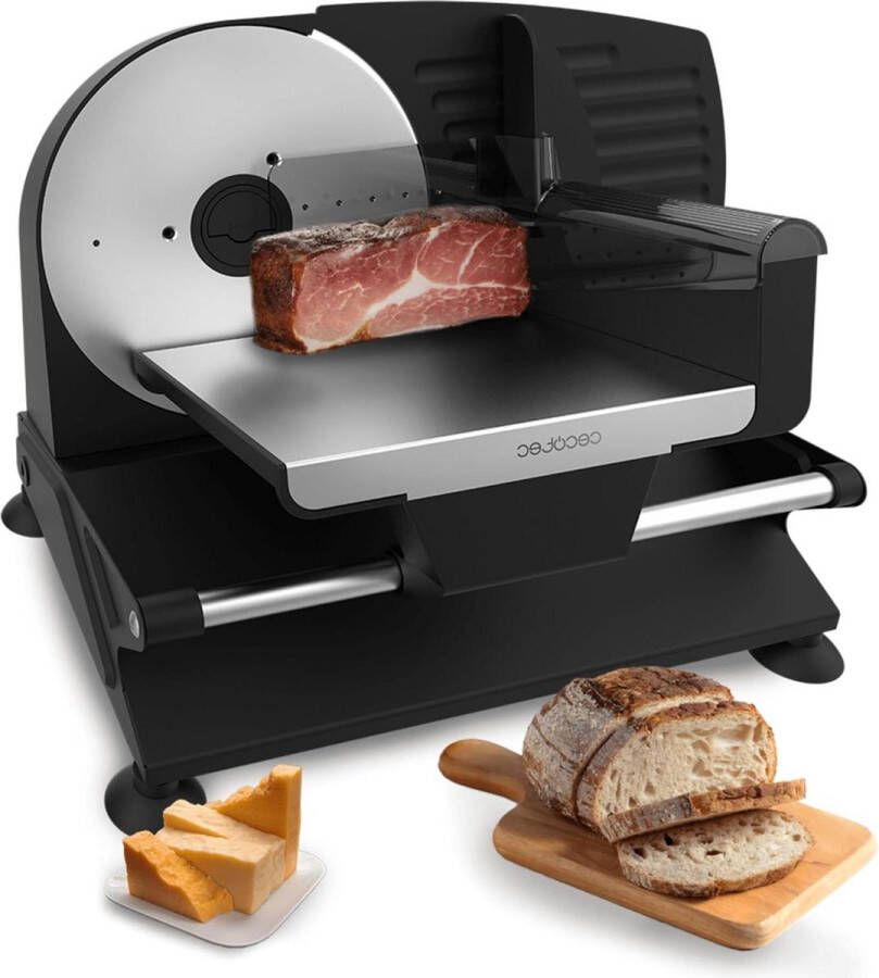 Stalen Snijmachine Rock'nCut Shuriken Steel 200 W 190 mm Schijf Traploos instelbaar Roestvrijstaal Maximale precisie 0-15 mm Bread Slicer
