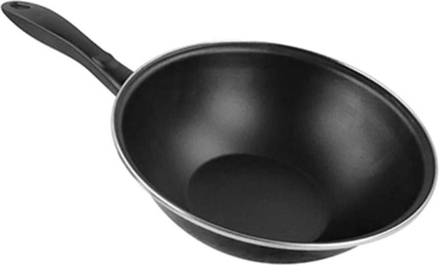 Stalen zwarte wokpan 30 centimeter