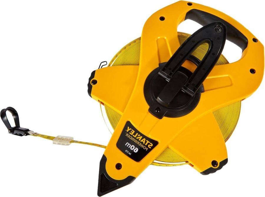 Stanley Framebandmaat Power Winder glasvezel 60 meter lengte ergonomisch nauwkeurigheidsklasse III 2-34-775 meten bouwvakker Rolmaat