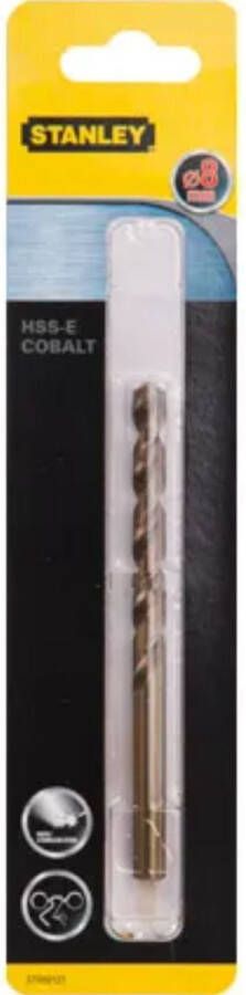 Stanley metaalboor kobalt 8mm | Metaalboor Cobalt 8mm | Breedte 5.55 cm | 1 stuk