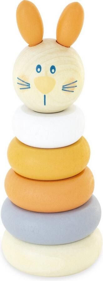 Stapelbaar konijn- baby speelgoed- houten speelgoed- stacking toy