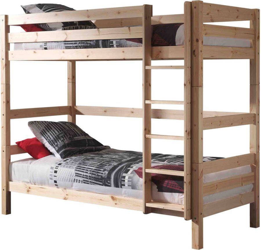 Stapelbed Charlie Grenen Hoogte 182 cm