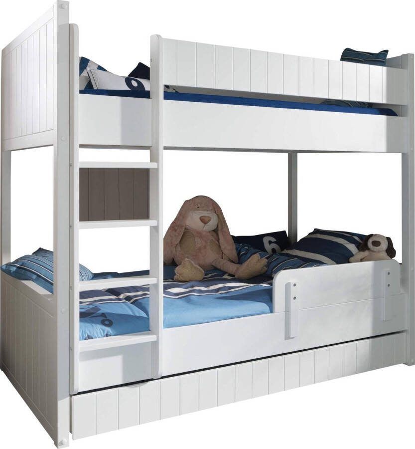 Stapelbed Luuk Wit MDF Hoogte 174 cm