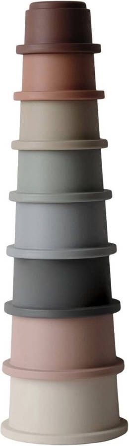Stapelbekers Speelgoed Stapeltoren met 8 bekers Voor Baby's & Kinderen Veilig Hoogwaardig en Duurzaam Vrij van BPA PVC Ftalaten Gemaakt in Denemarken Ontwerp Original