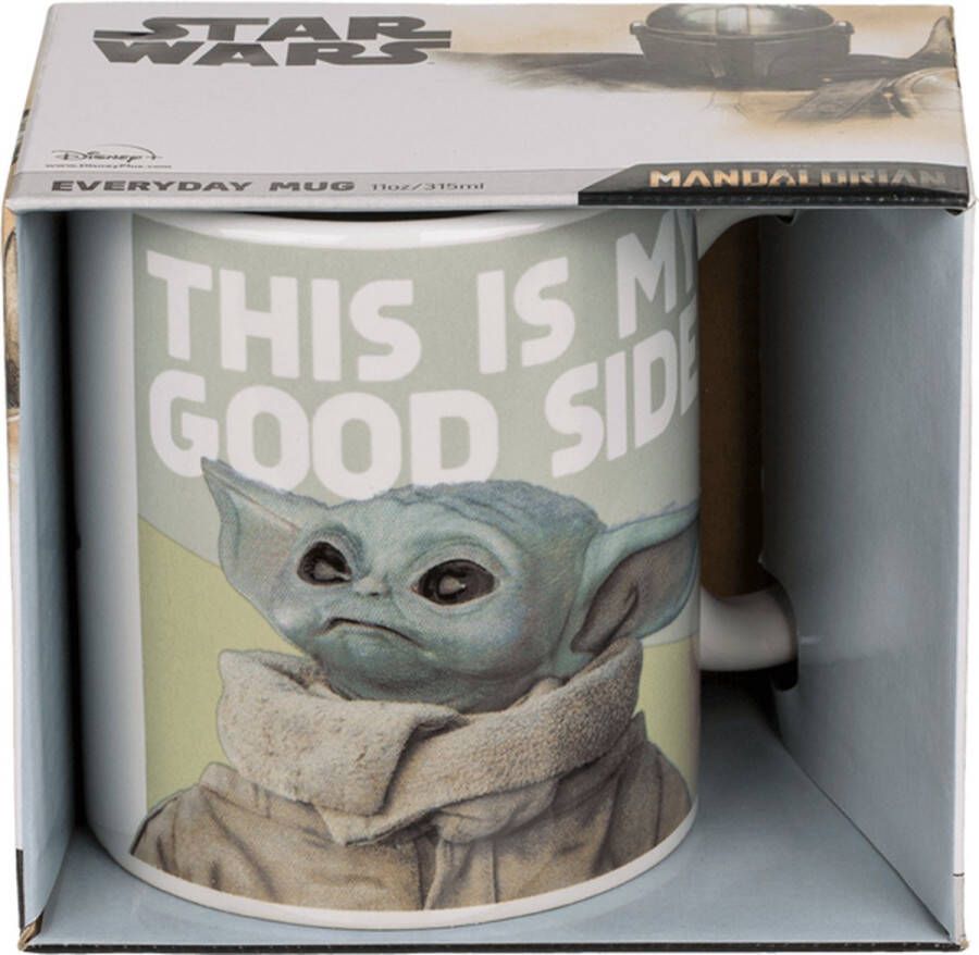 Star Wars Mok The Mandalorian II THIS IS MY GOOD SIDE drinkbeker mug ca. 325 ml H ca. 10 cm cadeau kado
