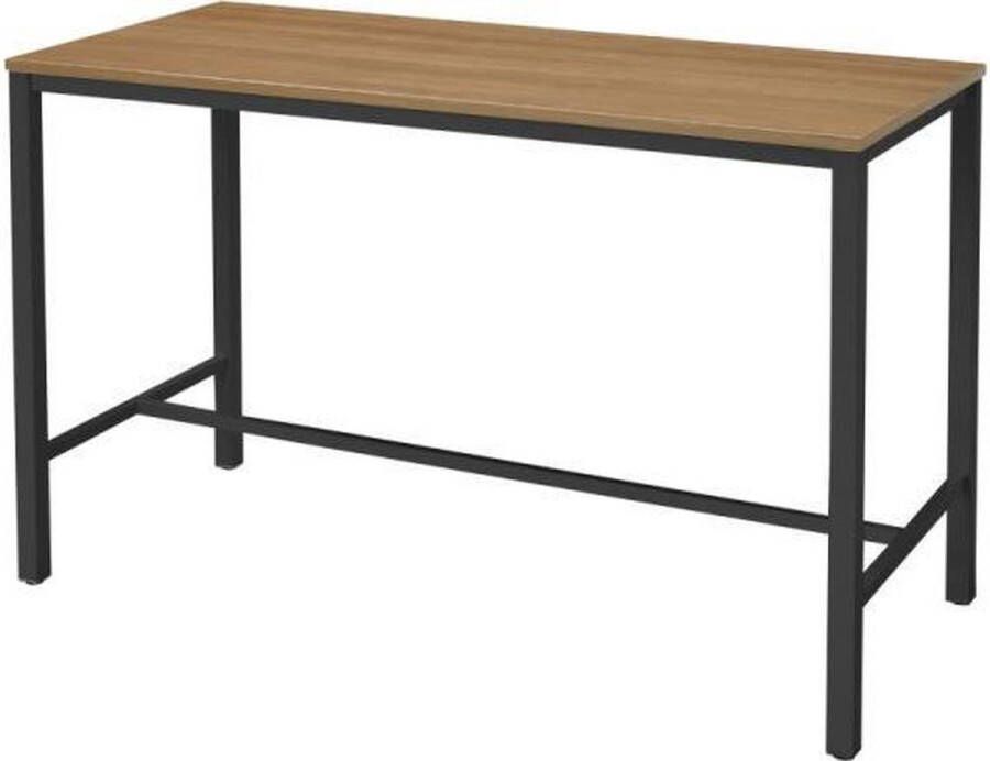 Trendybywave Statafel 180x80 midden eiken zwart voor kantoor professionele kwaliteit
