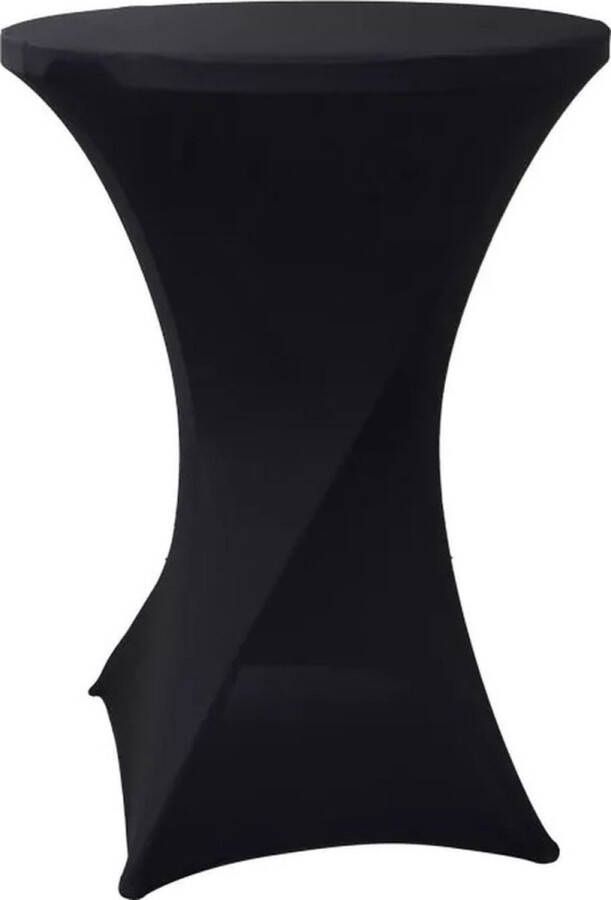 Statafelrok Zwart 4x ∅80-85 x 110 cm statafelhoes stretch tafelhoes voor statafel geschikt voor feesten en partijen