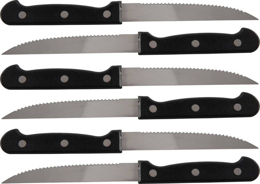 Trendo Set van 12x stuks Steakmessen vleesmessen bestek 21.5 cm Eetgerei Bestek