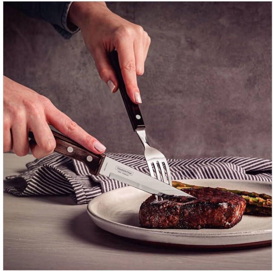 Steakmessenset 6-delig met bruine polywoodgreep Gaucho 29899 159
