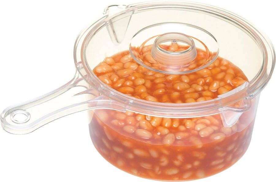 Steelpan met deksel magnetronservies 900 ml vlekwerend