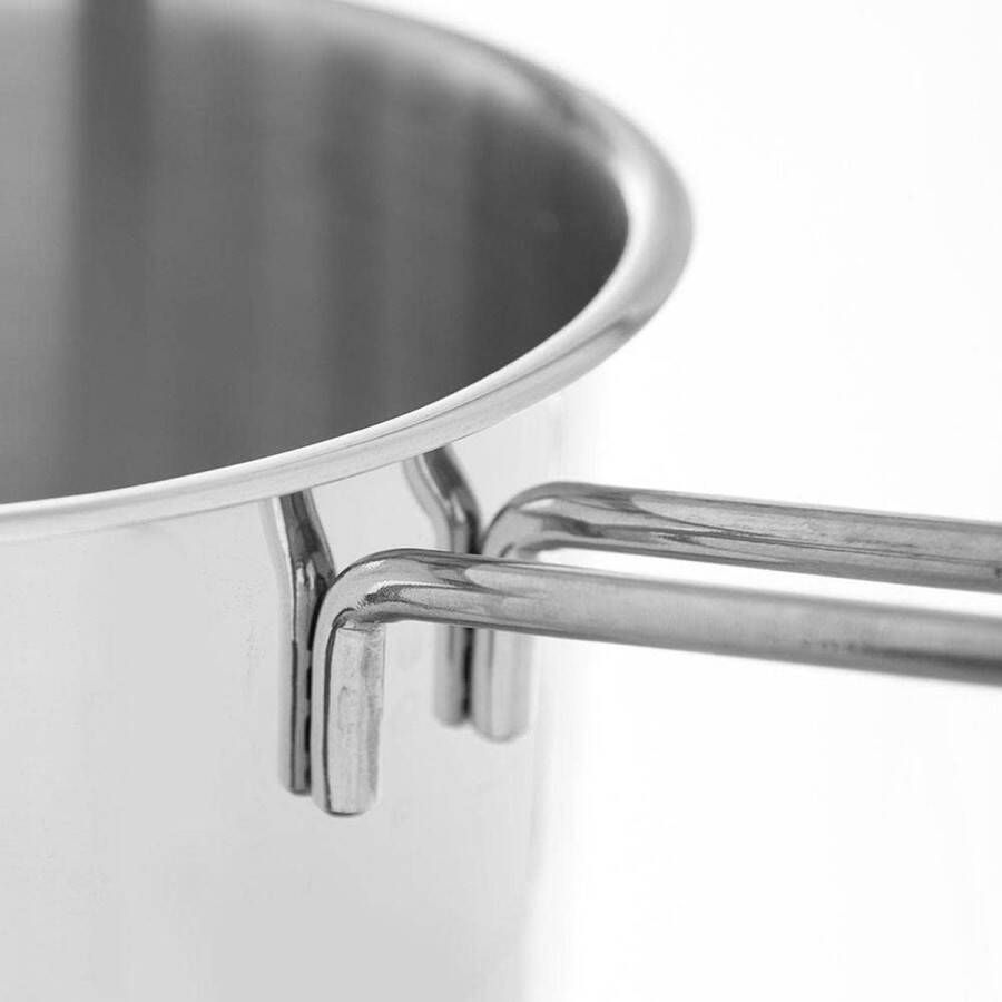 Steelpan met handvat van staal Roestbestendig 18 cm 2 7 liter Geschikt voor inductiekookplaten
