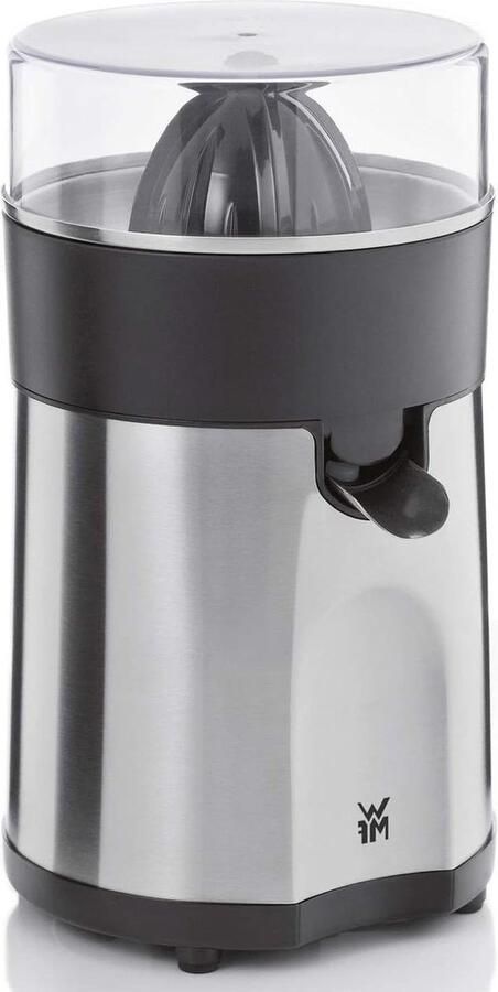 Stelio Citruspers 2 Perskegels Druppelstop Cromargan RVS Mat Vaatwasmachinebestendige onderdelen 85 Watt citruspers