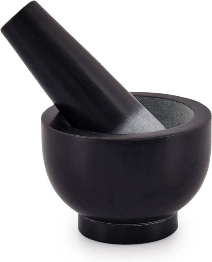 Stenen vijzel en stamper voor Grind Specerijen Poeder Pesto Mash Kruiden Crush pillen Regular Size 9.52cm X 6.98cm Mortel 12.7cm X 3.81cm Stamper
