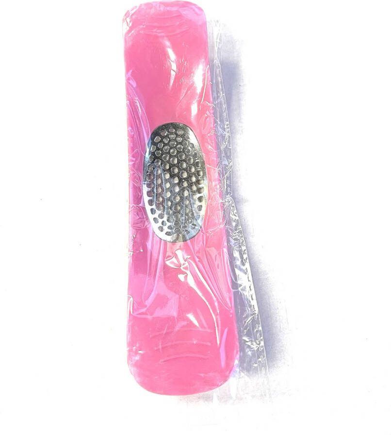 Sterke knoflookpers RVS Handpers Gember rasp Knoflookpeller snijder Handrasp Knoflookhakker Knoflookschaaf Keukenpers Roze