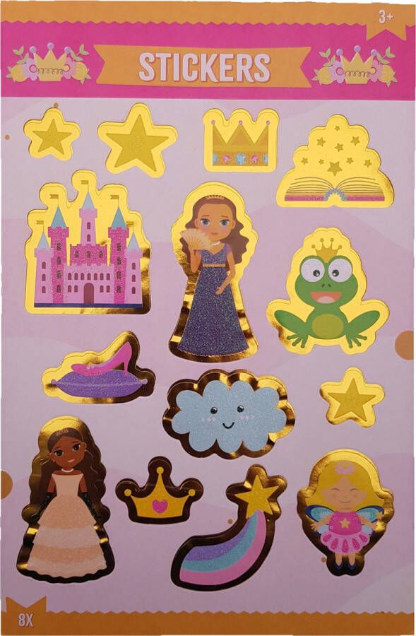 Stickerboek met glitters Prinsesje Schoencadeau Sint-tip