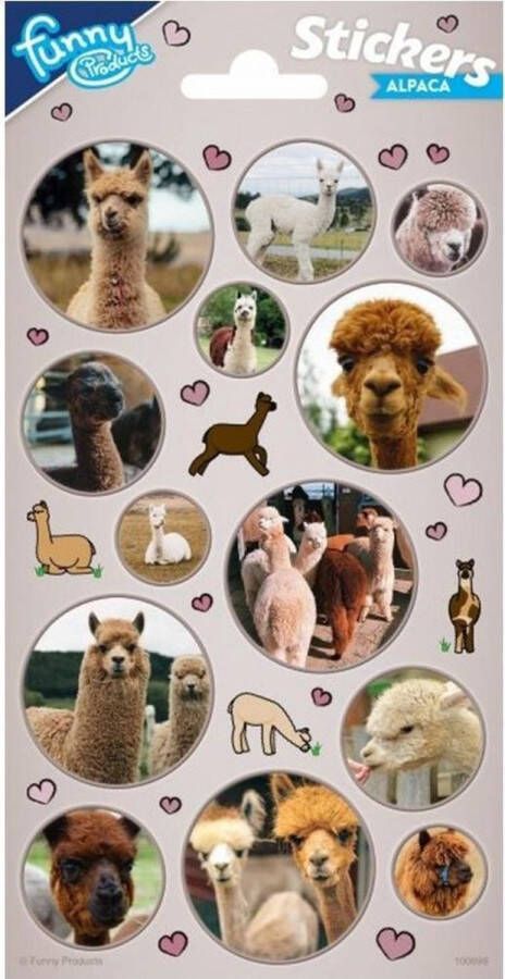 Stickervel Dieren Alpaca