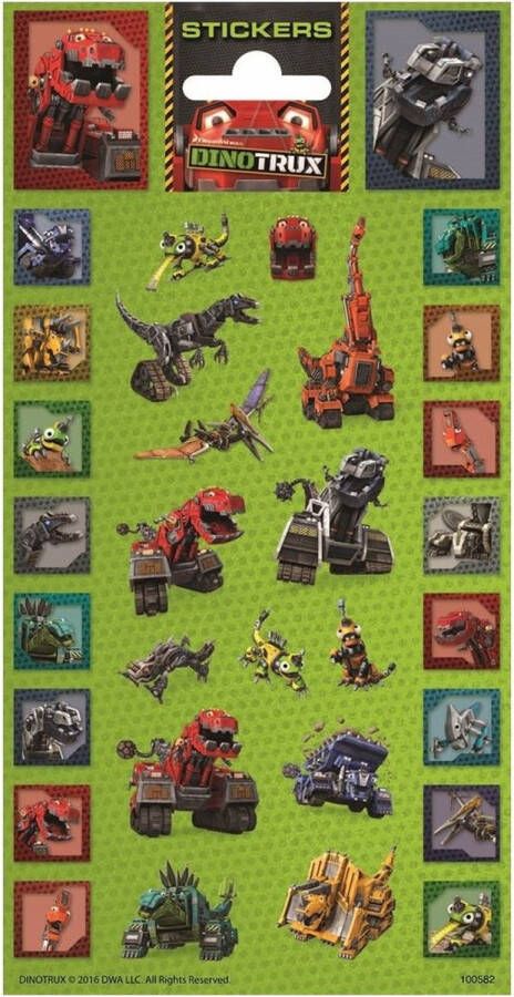 Stickervel DinoTrux ( Groen )