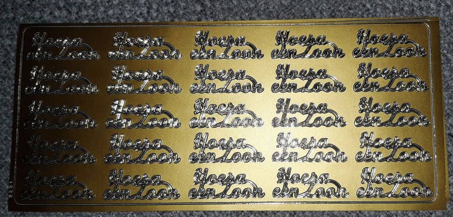 Stickervel goud 25x tekst Hoera een zoon geboorte baby gouden stickers zelfklevend