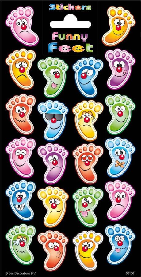 Stickervel Twinkle Feet Faces