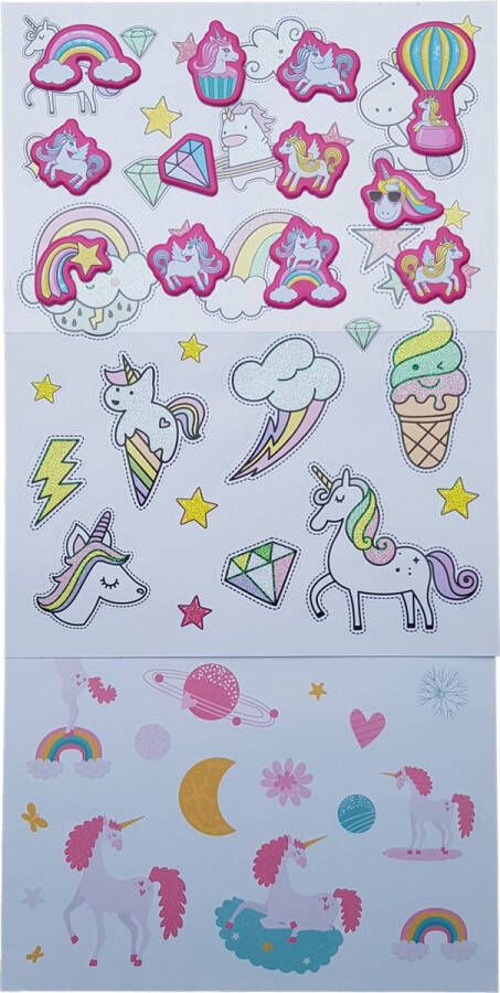 Stickervellen 3 vellen Unicorn Sint-tip Kerst-tip Cadeau-tip