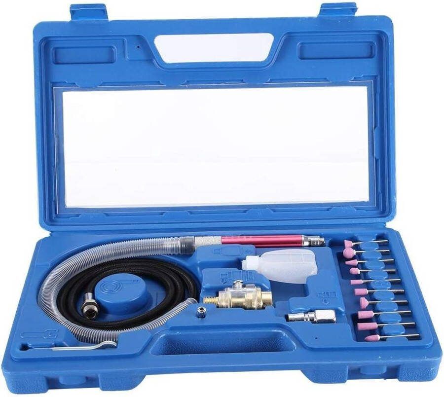 Stiftslijper Kit Pneumatisch 19 Stuks 54000rpm Hand Polijsten Graveren Lucht Hoek Stiftslijper Tool Slijpmachine