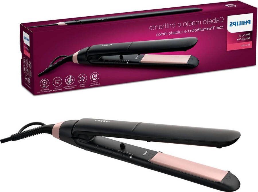 Stijltang 40 tot 230 graden 6 Temperatuurinstellingen Keramische schijven Ionic care Automatische uitschakeling Snel opwarmen 1.8 meter snoer BHS378 00