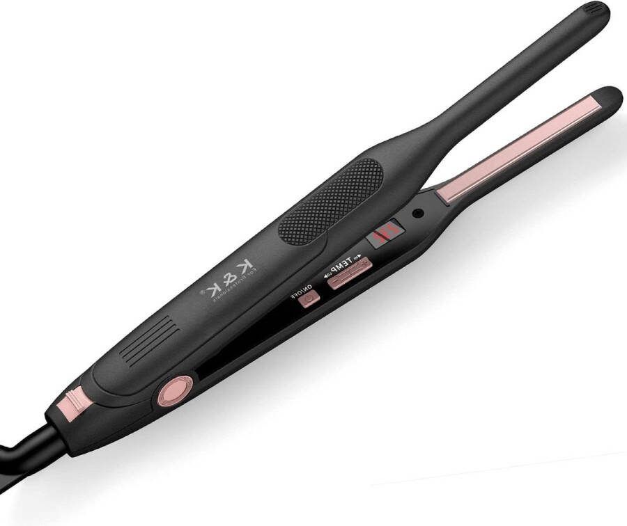 Stijltang Mini Voor Kort Haar 2 in 1 Glad en Krullend Instelbare Temperatuur 50 ℃ 230 ℃ Titanium Kleine Reizen Dubbele Spanning
