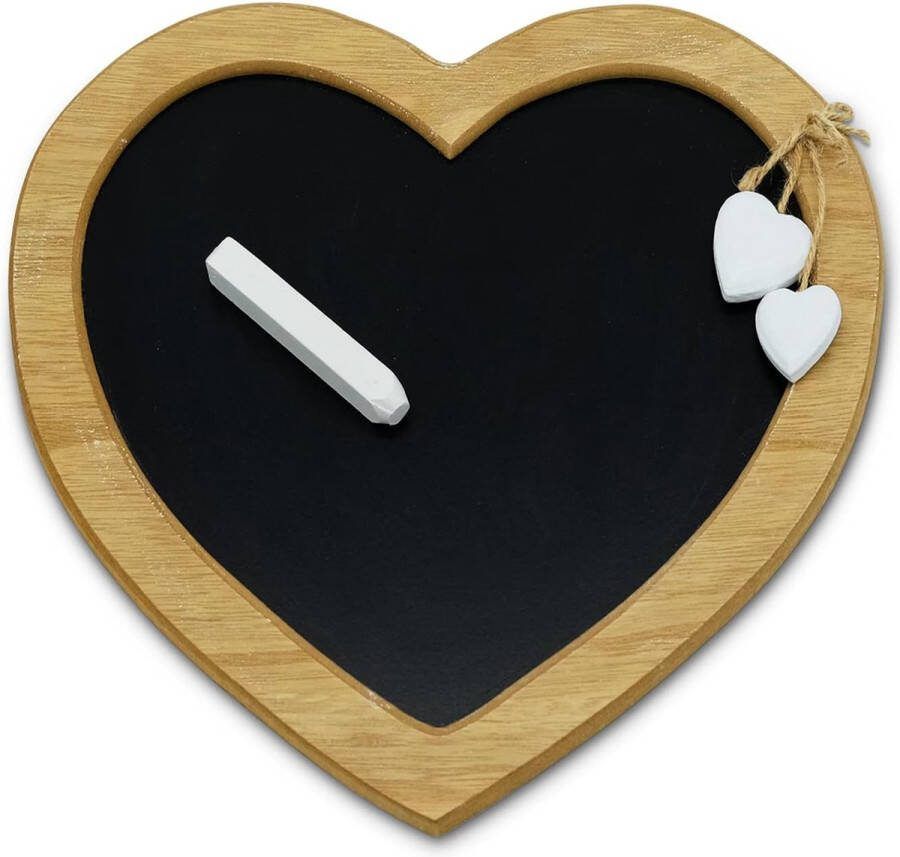 Stijlvol schoolbord met krijt als hart in vintage stijl decoratief bord liefde om op te hangen decoratief krijtbord in landelijke stijl leisteen bord afmeting 31 x 28 cm