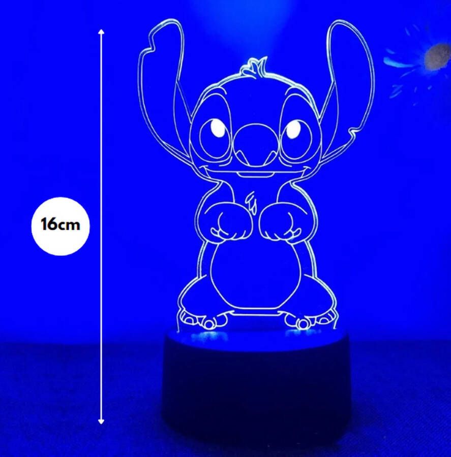 Stitch lamp Nachtlampje kinderen Kinderlampje Stitch 3D lamp LED tafellamp