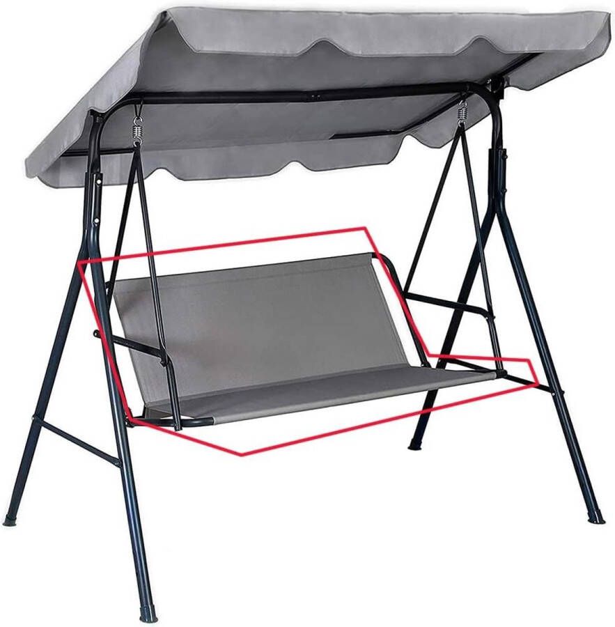 Stoelhoes voor schommelbank grijs 2-3 zits 115 x 48 x 48 cm