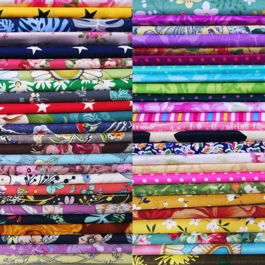 Stoffen om te naaien katoen: 50 stuks 20 x 20 cm patchwork stoffen pakket stof voor mondmaskers stoffen vierkanten & quiltingstoffen voor patchwork handgemaakt