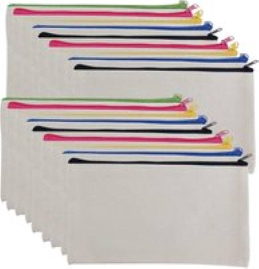 Stoffen zakjes om te beschilderen blanco stoffen zakjes 20 stuks doe-het-zelf stoffen tas om te beschilderen op reis toilettas blanco stof etui om te beschilderen kleine stoffen tas 21 x 12 cm