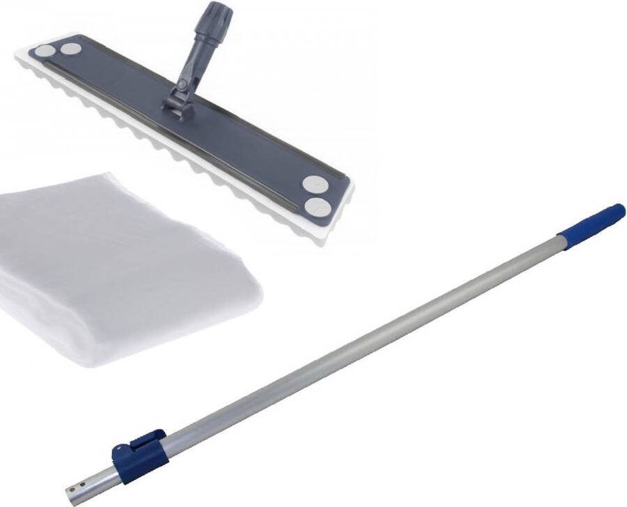 Merkloos Sans marque Stofwisser professioneel 58cm. Complete set. Steel houder met schuim en 300 stofwisdoeken.