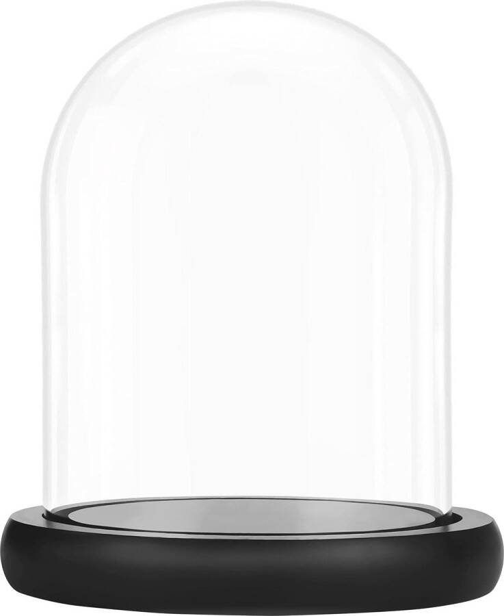 Stolp Pot Zwart Houten Basis 195 cm Hoog Decoratieve Tafeltop Display Bak Tray Fee Lichten Kopstukken Antieke Items kaasstolp