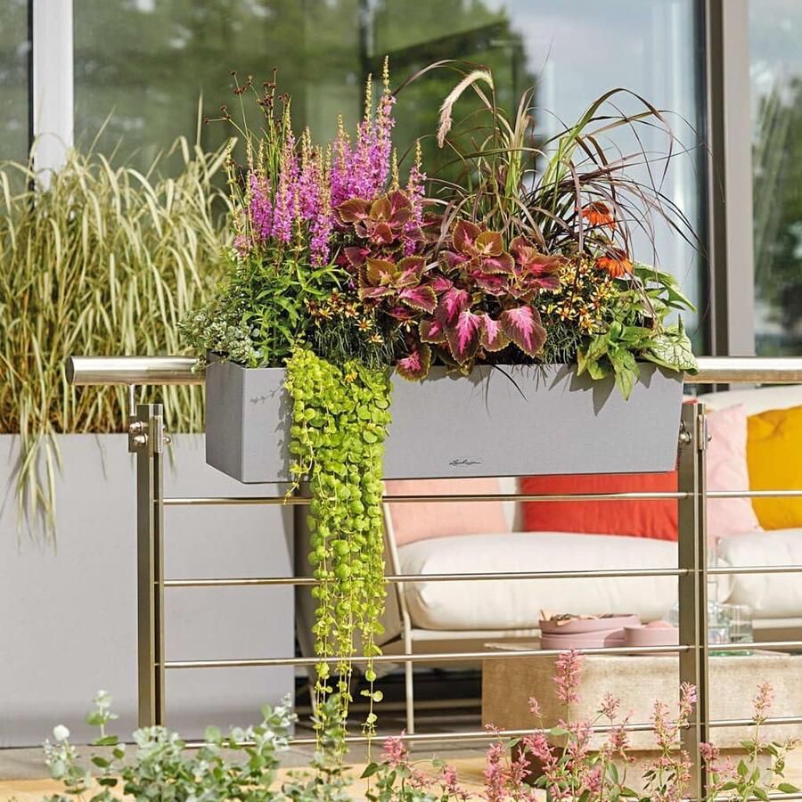 Stone 80 steengrijs Langwerpige Balkon Plantenbak