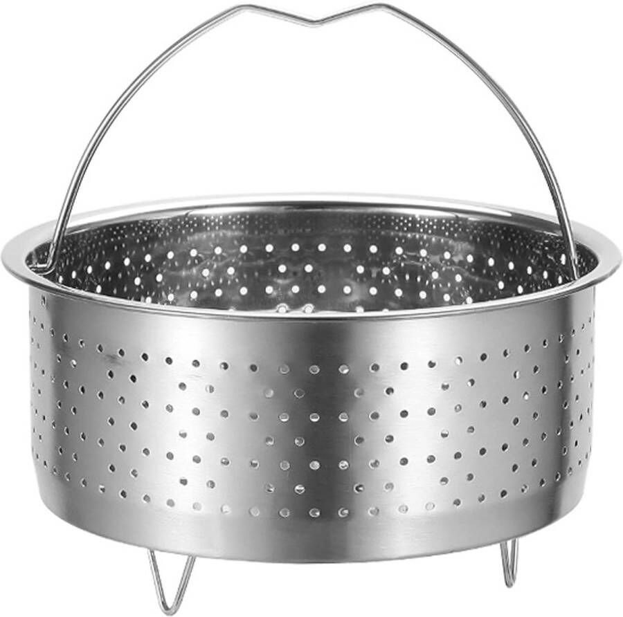Stoomkoker inzet roestvrij staal stoominzet instant pan accessoires inzetstuk met handvat stoompan koken groente stoommand 17 5 cm voor kookpannen pannen rijstkoker voor het