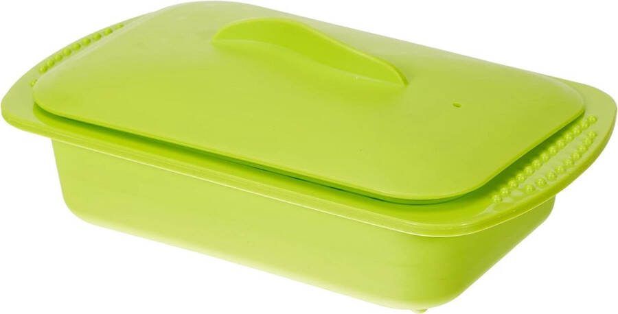 Stoompan siliconen groen 15 x 24 x 5 cm