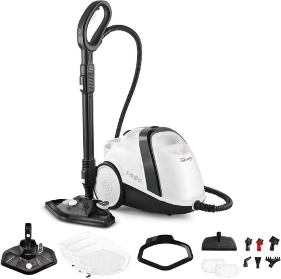 Stoomreiniger Vlekkenreiniger 2 min. Opwarmtijd Hogedrukboiler met 14 accessoires Wit