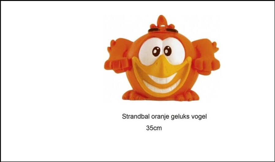 Strandbal oranje geluksvogel 35cm EK WK Oranje Voetbal Strand zwembad beach fun festival thema feest verjaardag