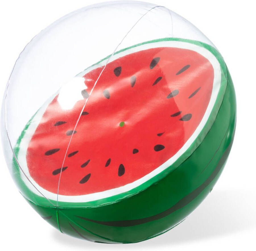 Strandbal watermeloen Strandspeelgoed Zwembadspeelgoed Opblaasbaar 28 cm PVC groen rood